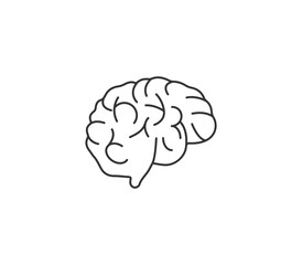 Brain, human brain icon. Vector illustration.