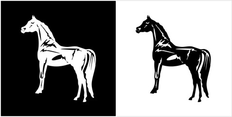 Illustration vector graphics of horse icon