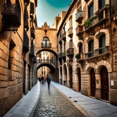 "Gothic Splendor: Exploring Barcelona's Historic Quarters and Bridge of Sighs"