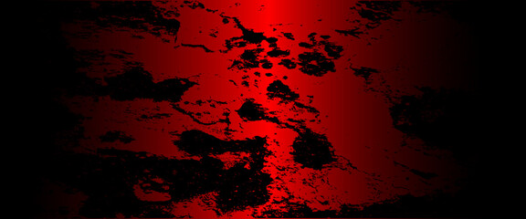 Vector Dark red wall horror concept, red grunge texture abstract scary concrete horror cement for background.
