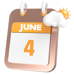 icon calendar 3D Rendering