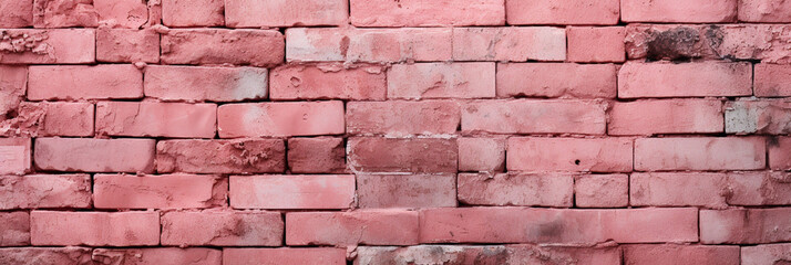 Fototapeta premium Abstract Pink brick wall background, High quality photo