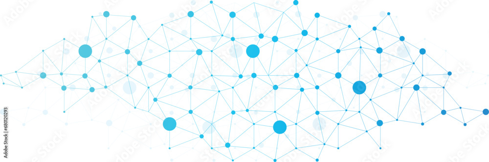 Fototapete abstract plexus technology futuristic network background