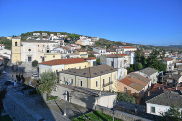 Fototapeta na wymiar Panoramic view of Gesualdo, a village in the Campania region, Italy.