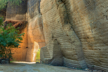 peaceful nature view of osho ashram located at madhavpur, porbandar,Gujarat ,india