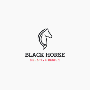 simple horse vector logo vector