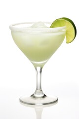 margarita cocktail on white background