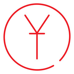 Obraz premium red business icon