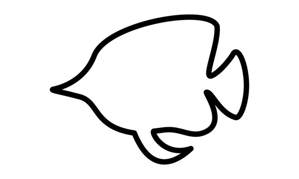 recommend clip art: Simple Fish Line Art Logo