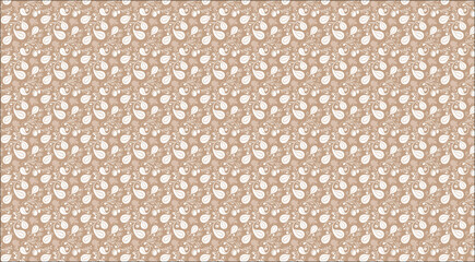 texture of a woven basket,  Vector seamless beige pattern with white drops. Monochrome abstract floral background