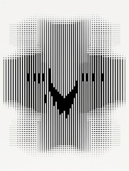 Ascii art, midentury abstract lineart, minimalist illustrator, strong use of negative space