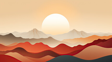 sunset in mountains,sunrise in mountains, Boho Chic Sun landscape sunset mountain