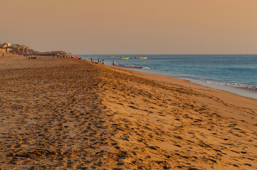 Beautiful clean golden beach of Madhavpur, Gujrat, India.