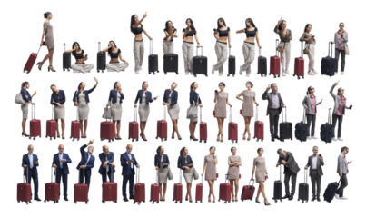 Traveling people isolated