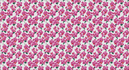 Vector Luxury Orchid wallpaper design vector. Tropical pattern design,Blossom floral, Blooming realistic isolated flowers. Hand drawn