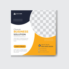 Digital marketing social media post and corporate web banner template