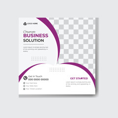 Digital marketing social media post and corporate web banner template