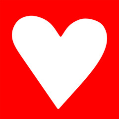 Red Heart shape, Love, Romance or valentine's day concept. vector illustration