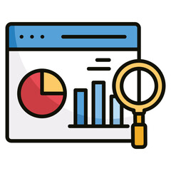 Media Analysis Icon Element For Design