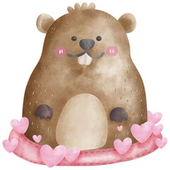 Groundhog love minimal animal pet toy