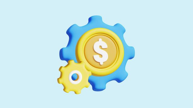 Payment Process animated 3d icon. Great for business, technology, company, websites, apps, education, marketing and promotion. Online Payments 3d icon animation.
