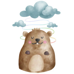 Groundhog love minimal animal pet toy