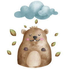 Groundhog love minimal animal pet toy