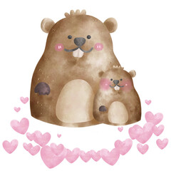 Groundhog love minimal animal pet toy
