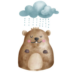 Groundhog love minimal animal pet toy