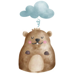 Groundhog love minimal animal pet toy