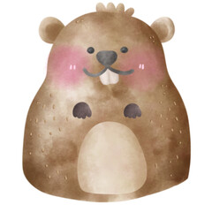 Groundhog love minimal animal pet toy