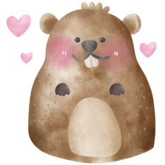 Groundhog love minimal animal pet toy
