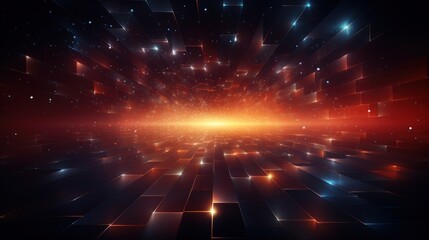 Obraz premium A visually dazzling and fascinating abstract background that depicts the moving energy and energy of technological particles in the virtual and digital world