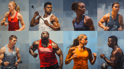 Fototapeta na wymiar Dynamic Moments in Sports: Athletes in Action