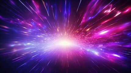 A visually dazzling and fascinating abstract background that depicts the moving energy and energy of technological particles in the virtual and digital world
