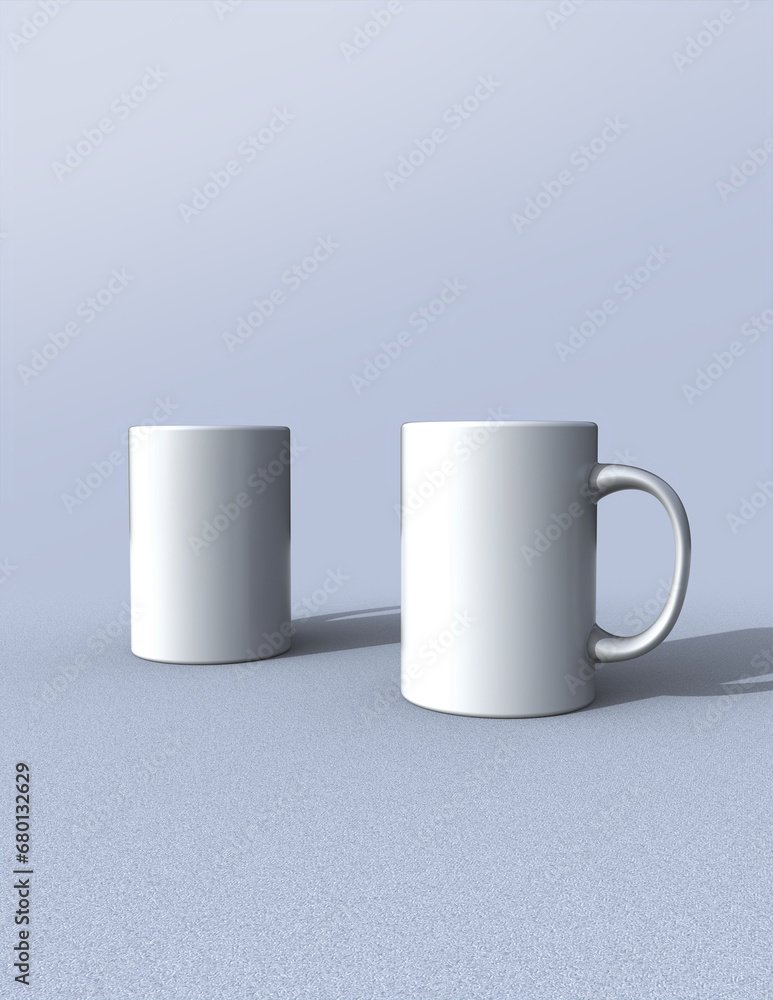 Poster premium mug mock-up file with a simple and harmonious background, perfect for showcasing your brandi