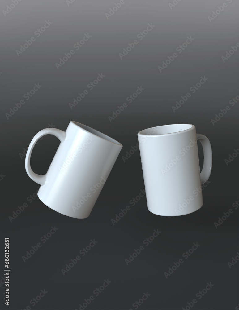 Poster premium mug mock-up file with a simple and harmonious background, perfect for showcasing your brandi