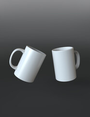 premium mug mock-up file with a simple and harmonious background, perfect for showcasing your branding and logo.