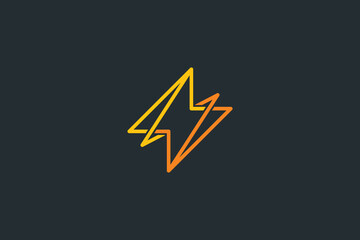 Lightning logo design vector template