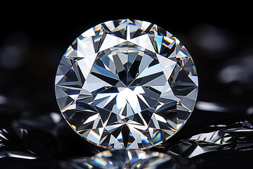 diamond on black background