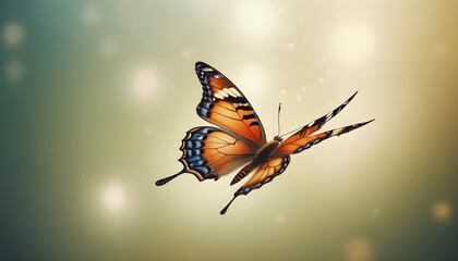Fototapeta na wymiar Butterfly colorful background ai generative