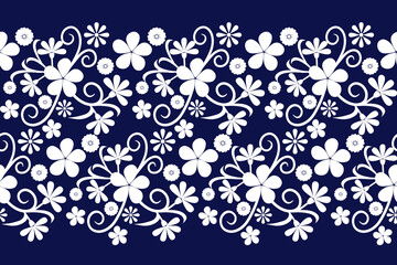 ethnic pattern design, repeat and seamless, floral element for textile.