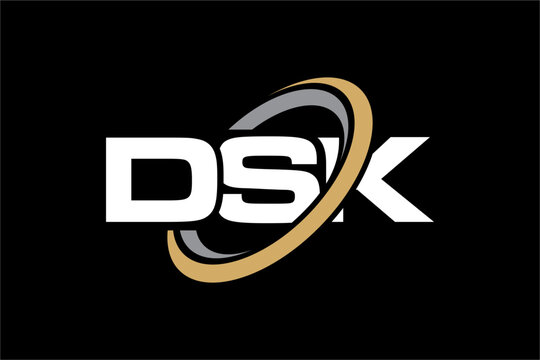 DSK creative letter logo design vector icon illustration
