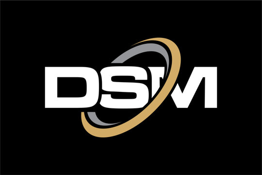 DSM creative letter logo design vector icon illustration