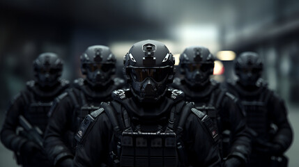 Fototapeta na wymiar group of special forces