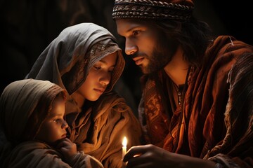 holy family with Jesus