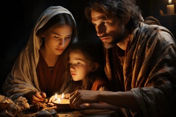 holy family with Jesus