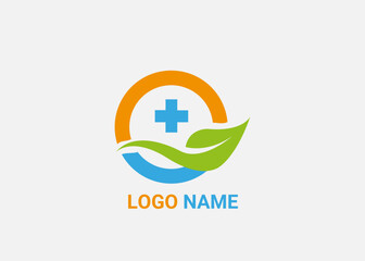 Medical logo design template vector graphic branding element
