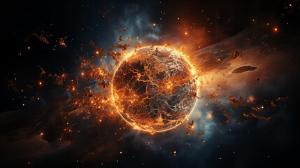 Obraz premium planet with space