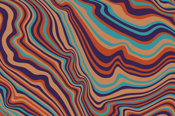 Abstract psychedelic groovy background. Vector.
